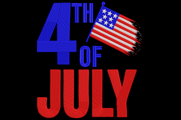 4th of July Embroidery Design