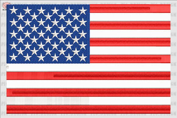America Flag Embroidery