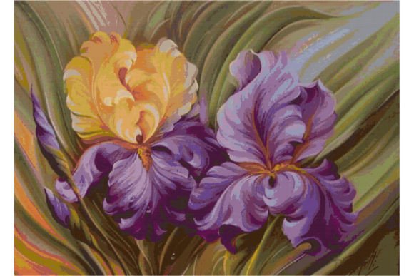 Counted Cross Stitch Pattern-Flowers 134