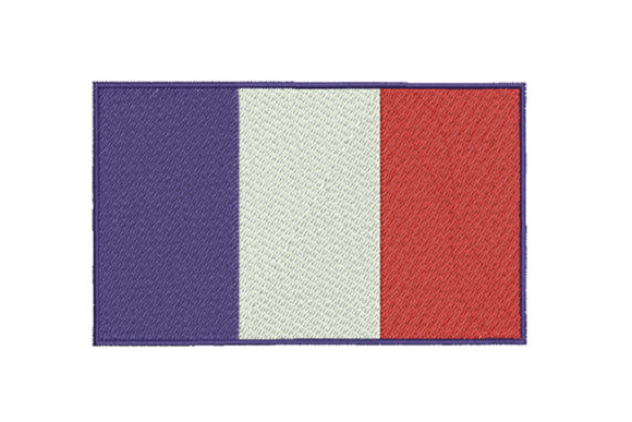 France Flag Embroidery Design