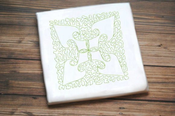Green One Line Flower