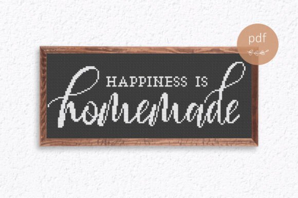 Home Cross Stitch Pattern PDF Quote