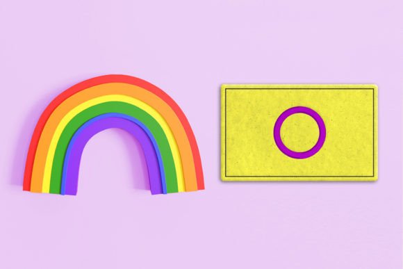 Intersex Pride Flag ITH Feltie Applique