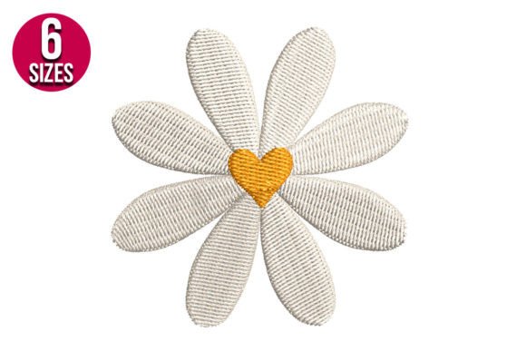 Mini Daisy Flower with Heart