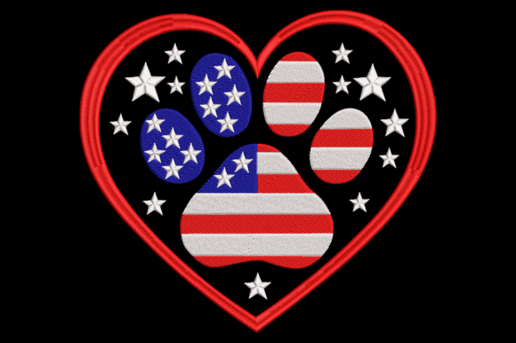 Patriotic Dog Paw