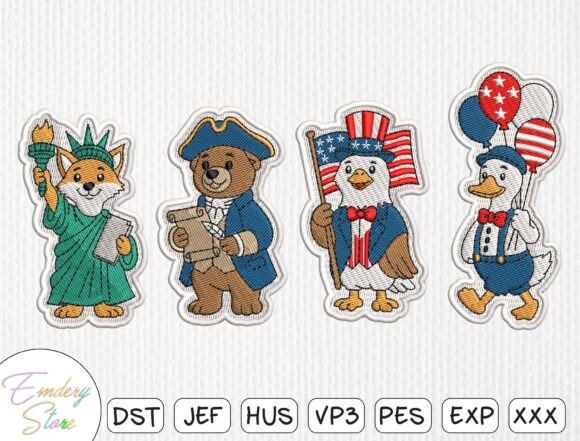 Patriotic Embroidery Design Bundle