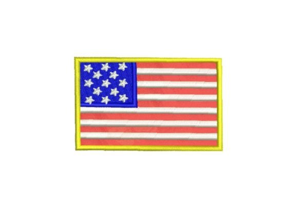 USA Flag Embroidery Design